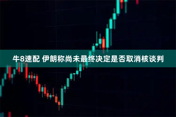 牛8速配 伊朗称尚未最终决定是否取消核谈判